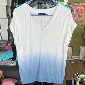 White House Black Market Ombre V-Neck Tee
